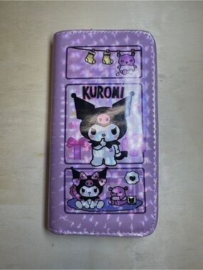 Holographic Lilac Kuromi Wallet NWT